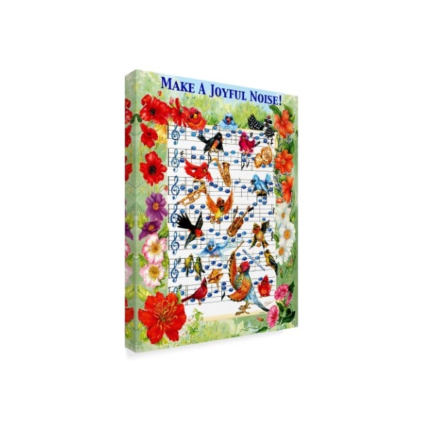 Sher Sester 'Bird Music Floral' Canvas Art,14x19